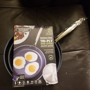 Stainless steel tri-ply non-stick sauté pants granitestone diamond pro 2…